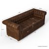 Picture of Farnham 3-Seater Brown Leather Chesterfield Sofa