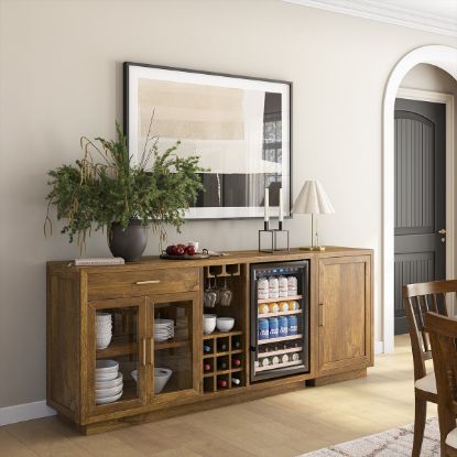 Picture of Sarnia Solid Wood Buffet Cabinet with Mini Fridge Space