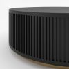 Picture of Almeria Round Black Fluted Coffee Table With Storage