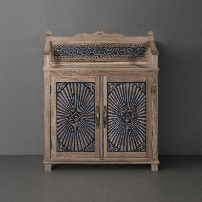 Picture of Taber Ornate Hand Carved 2 Door Accent Storage Cabinet
