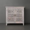 Picture of Edson Hand Carved Whitewashed Accent Storage Cabinet