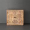 Picture of Pictou Carved Rustic Accent Storage Cabinet with Doors