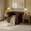 Picture of Farnham Single Seater Brown Leather Chesterfield Sofa