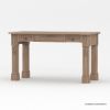 Picture of Miramachi Carved Solid Wood Writing Desk with Drawers