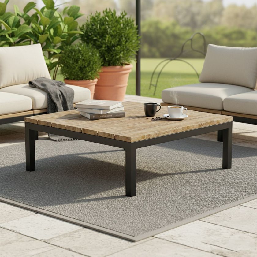 Picture of Florence Teak Wood Square Outdoor Coffee Table