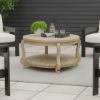 Picture of Fortaleza Teak Wood 2 Tier Outdoor Round Coffee Table