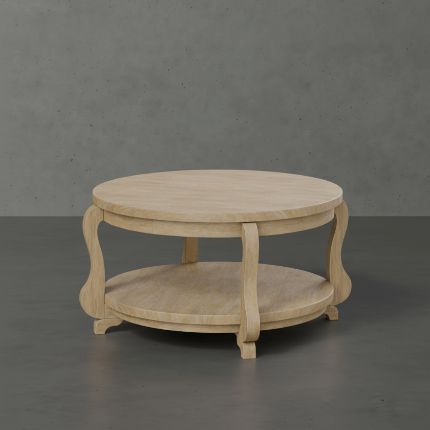 Picture of Fortaleza Rustic Outdoor Teak Round Coffee Table
