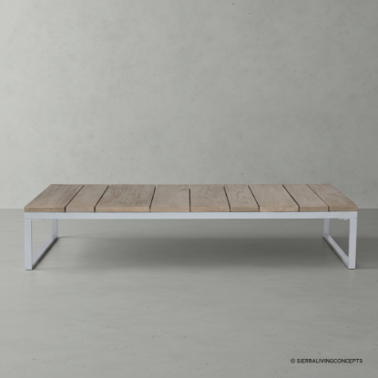 Picture of Penryn Patio Grey Wooden Slatted Rectangle Coffee Table