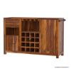 Picture of Mancos Rustic Solid Wood Modern Bar Cabinet with Slide-out Drawer