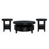 Picture of Toledo Modern Black Round 3 Piece Coffee Table Sets