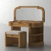Picture of Kaslo Modern Makeup Vanity Desk with Mirror & Stool