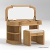 Picture of Kaslo Modern Makeup Vanity Desk with Mirror & Stool