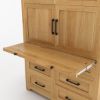Picture of Gimli Rustic Freestanding Kitchen Pantry Cabinet with Drawers