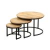Picture of Portugal Industrial 3 Piece Round Nesting Coffee Table Set