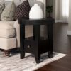 Picture of Toledo Modern Black Round End Table Set of 2 With Storage