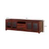 Picture of Quebec Glass Door Solid Wood Media Console Cabinet (65"/82")