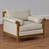Picture of Junction Hand Carved Roll Arm Wooden Single Seater Sofa
