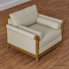 Picture of Junction Hand Carved Roll Arm Wooden Single Seater Sofa