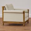 Picture of Junction Hand Carved Roll Arm Wooden Single Seater Sofa