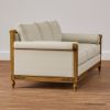 Picture of Junction Hand Carved Roll Arm Wooden 3 Seater Sofa