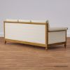 Picture of Junction Hand Carved Roll Arm Wooden 3 Seater Sofa