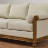 Picture of Junction Hand Carved Roll Arm Wooden 3 Seater Sofa