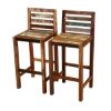 Picture of Fortuna Reclaimed Wood Low Back Tall Bar Stool (Set of 2)