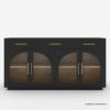 Picture of Claire Arch Door Black Sideboard Cabinet with Drawers