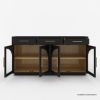 Picture of Claire Arch Door Black Sideboard Cabinet with Drawers