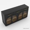 Picture of Claire Arch Door Black Sideboard Cabinet with Drawers