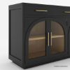 Picture of Claire Arch Door Black Sideboard Cabinet with Drawers