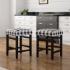 Picture of Prebbleton Solid Wood Upholstered Bar and Counter Stool