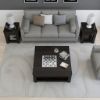 Glencoe Contemporary Solid Wood Square 3 Piece Coffee Table Sets