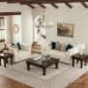 Renens Traditional Solid Wood Square Coffee Table & End Table Sets