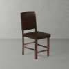 Picture of Albacete Solid Wood Brown Leather Bar Chair