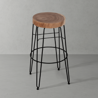 Picture of Bisbee Wood And Metal Bar Stools