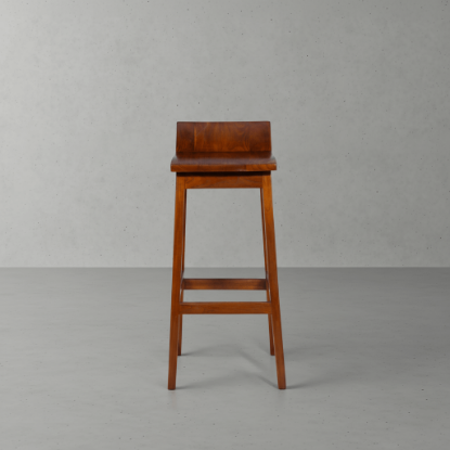 Picture of Bellflower Modern Contemporary Rustic Solid Wood Tall Bar Chair