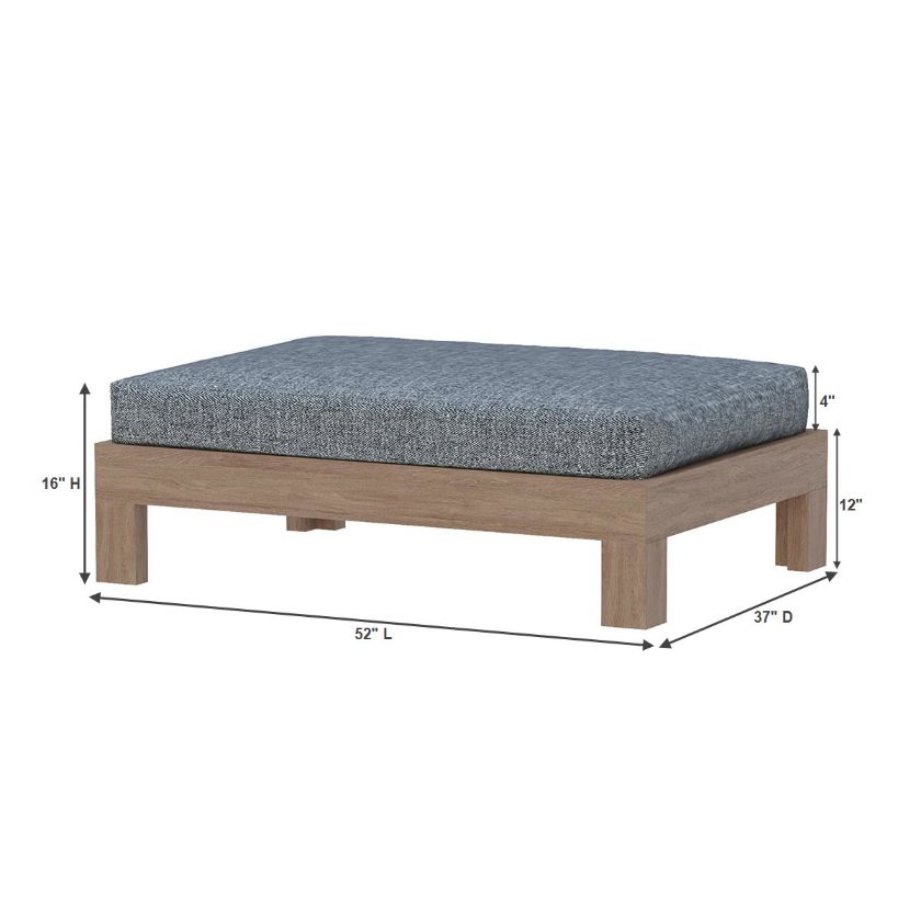 Santorini Teak Outdoor Coffee Table Dimension Image
