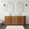 Picture of Carmel 72-Inch Farmhouse Fluted Solid wood bathroom vanity with sink space