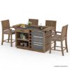 Picture of Concord Solid Teak Wood Outdoor Bar Set with Stools