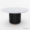 Picture of Slave Modern Black Round Dining Table Set For 6