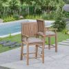 Picture of Concord Teak Wood Outdoor Counter Height Bar Stool