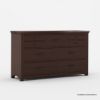 Picture of Vindemia Mahogany Dark Wood Dresser Chest of Drawers