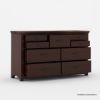 Picture of Vindemia Mahogany Dark Wood Dresser Chest of Drawers