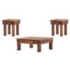 Picture of Terrarum Rustic Solid Wood 3 Piece Square Coffee Table Set