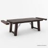 Picture of Tirana Rustic Solid Wood Extension Dining Table 6 Chairs and Bench Set