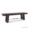 Picture of Tirana Rustic Solid Wood Extension Dining Table 6 Chairs and Bench Set