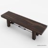 Picture of Tirana Rustic Solid Wood Extension Dining Table 6 Chairs and Bench Set