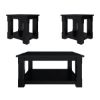 Picture of Brimson Black Solid Wood 3 Piece Coffee Table Set