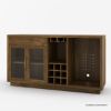 Picture of Sarnia Solid Wood Buffet Cabinet with Mini Fridge Space